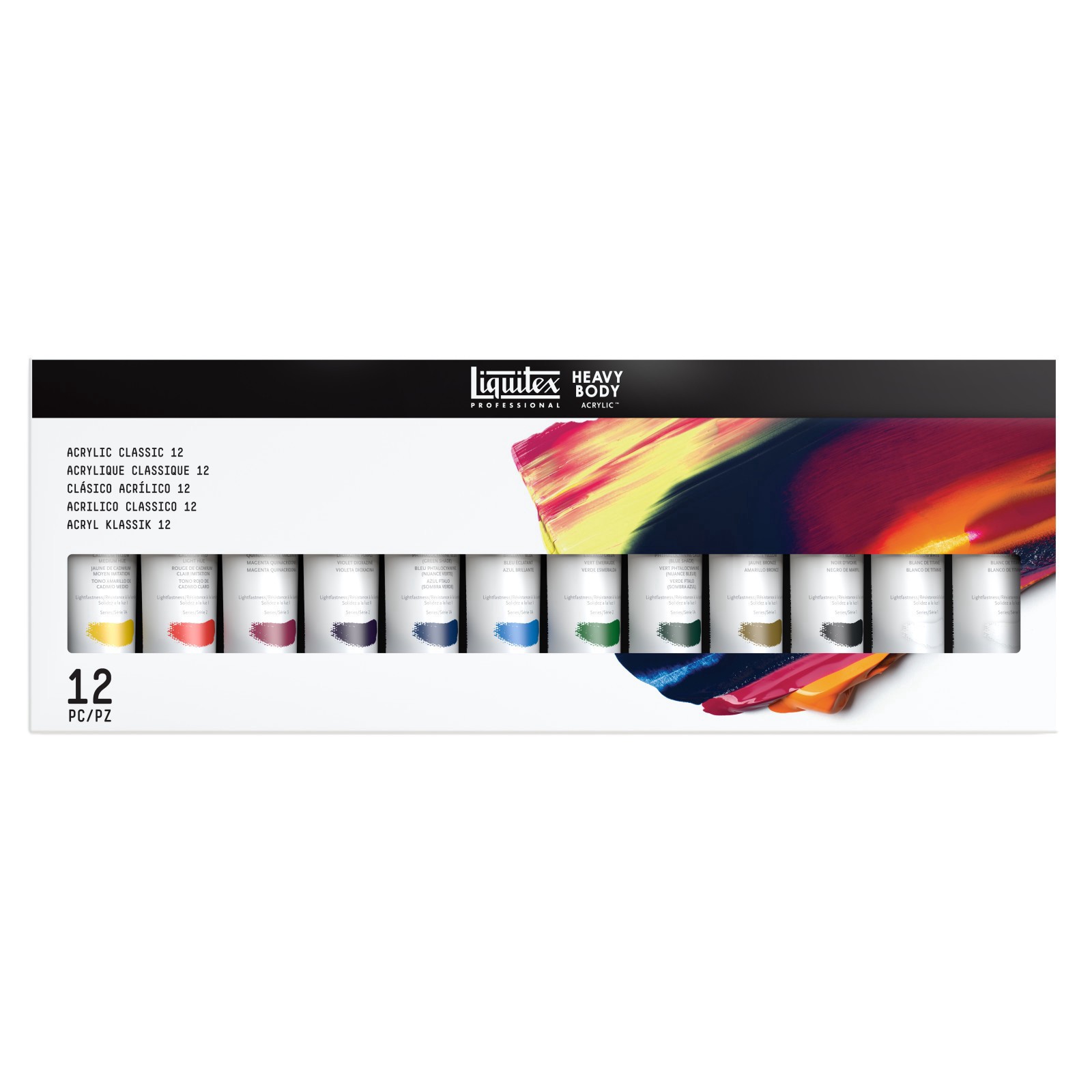 slide 4 of 7, Liquitex Heavy Body Acrylic Classic 12 Set, 2 fl oz