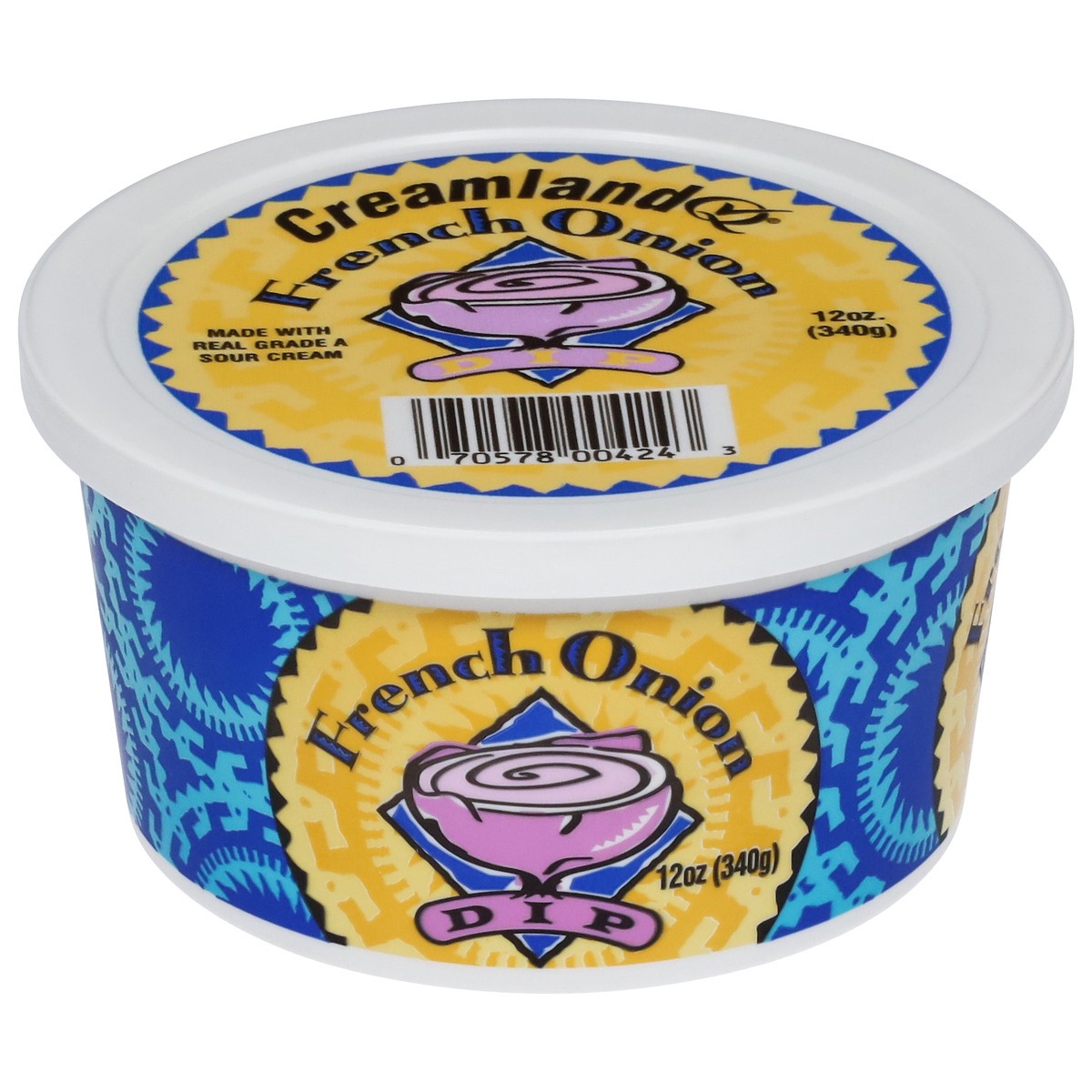 slide 1 of 13, Creamland French Onion Dip 12 oz, 12 oz