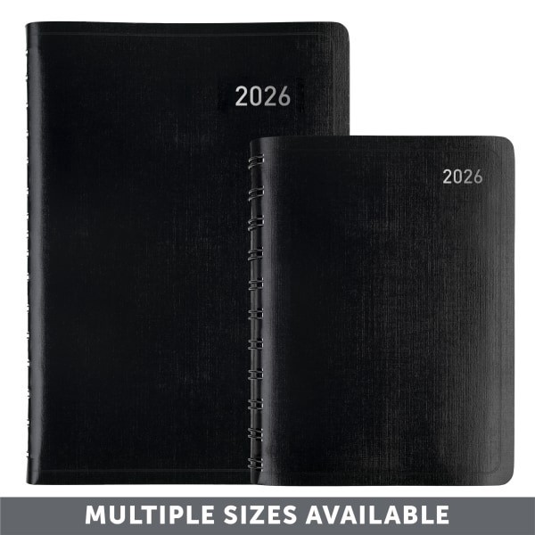 slide 3 of 5, Office Depot Brand Daily Planner, 5"" x 8"", Black, January 2026 to December 2026, OD00010026, 1 ct