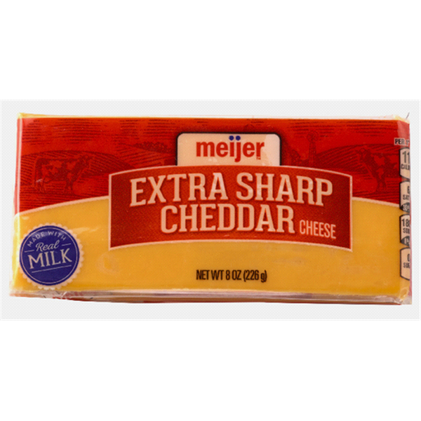 Meijer Chunk Extra Sharp Cheddar Cheese 8 oz Shipt