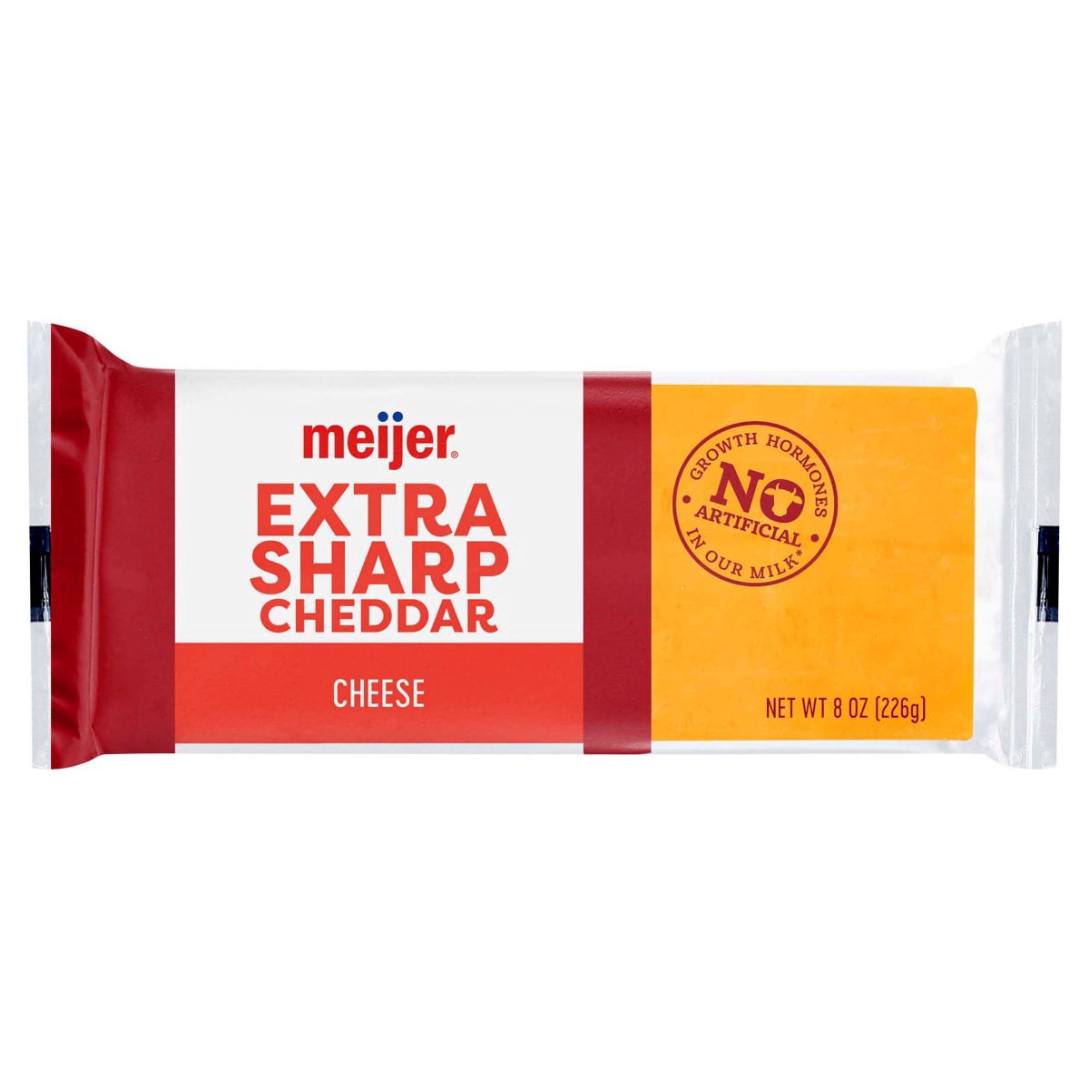 slide 1 of 5, Meijer Chunk Extra Sharp Cheddar Cheese, 8 oz