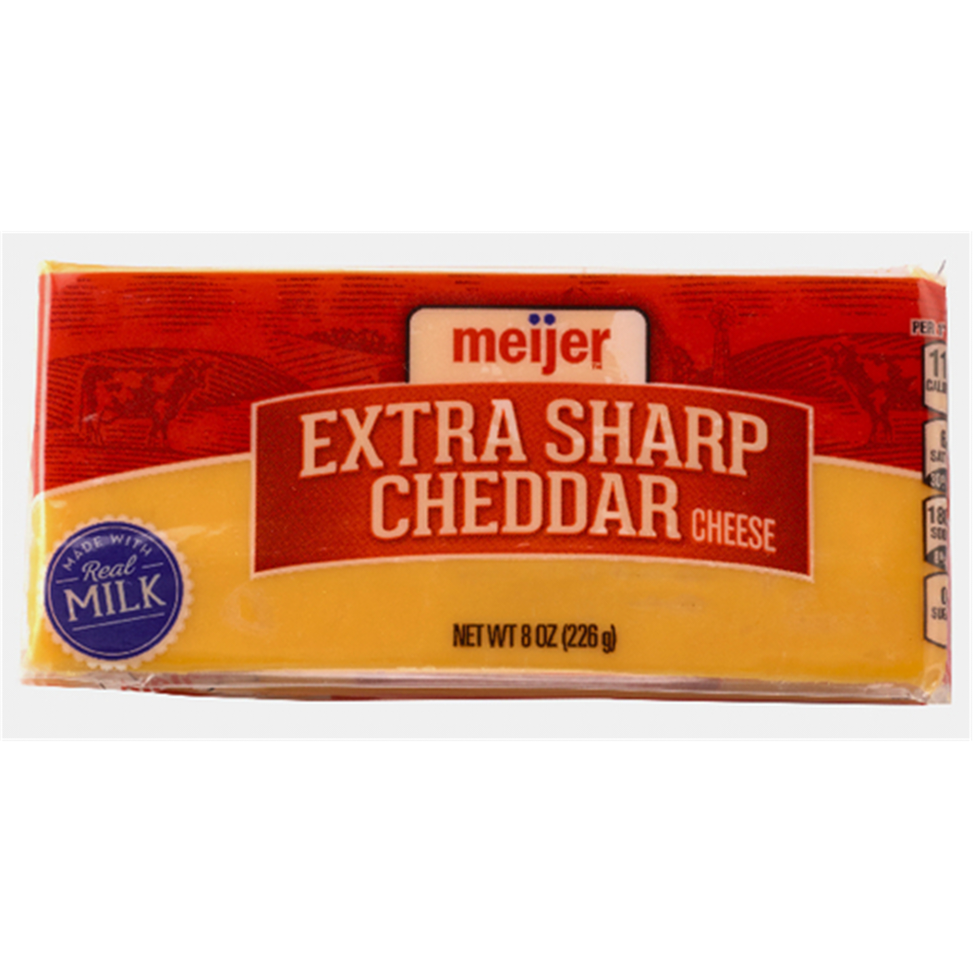 slide 1 of 5, Meijer Chunk Extra Sharp Cheddar Cheese, 8 oz