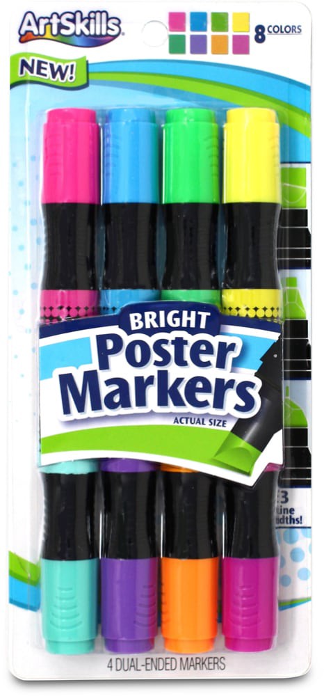 slide 1 of 6, ArtSkills Neon Markers Jumbo Tips, 4 ct