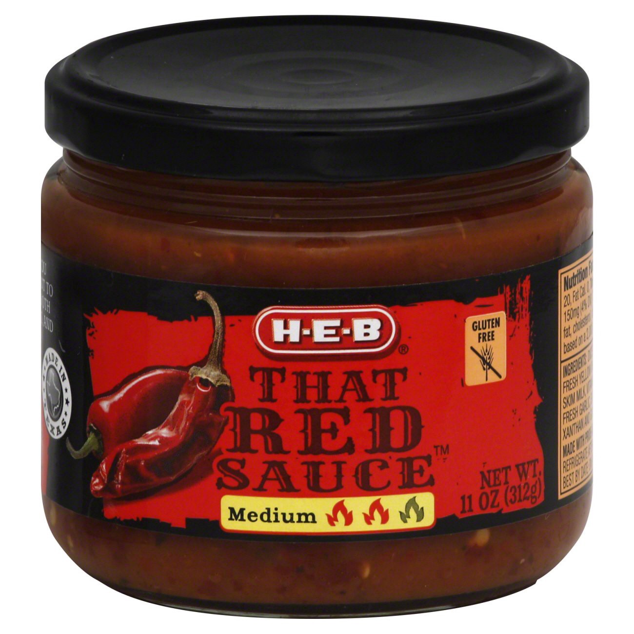 slide 1 of 1, H-E-B That Red Sauce - Medium, 11 oz