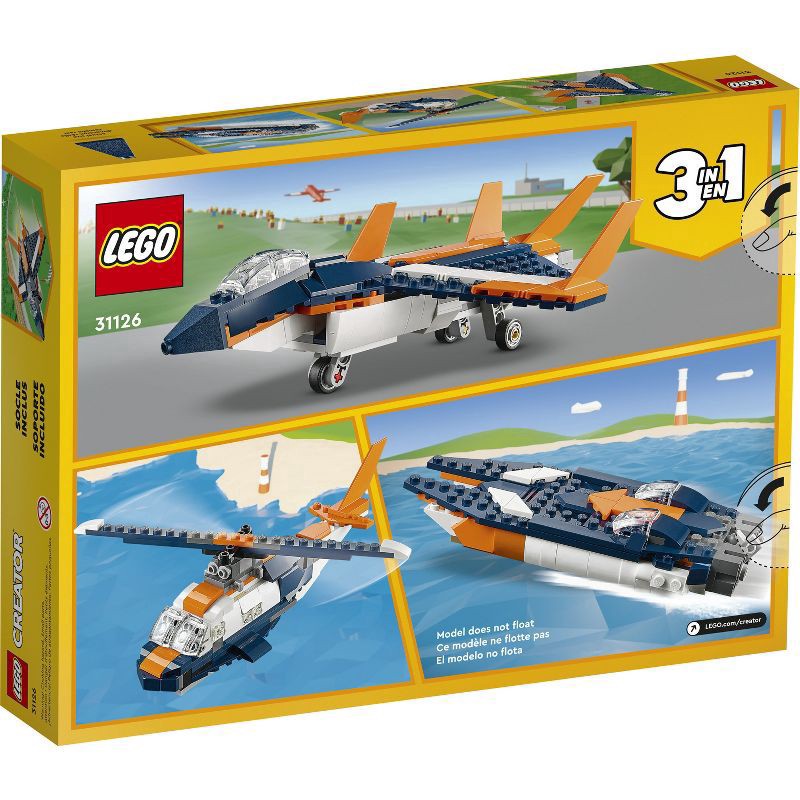 slide 4 of 6, Lego Creator Supersonic Jet Building Set, 215 ct