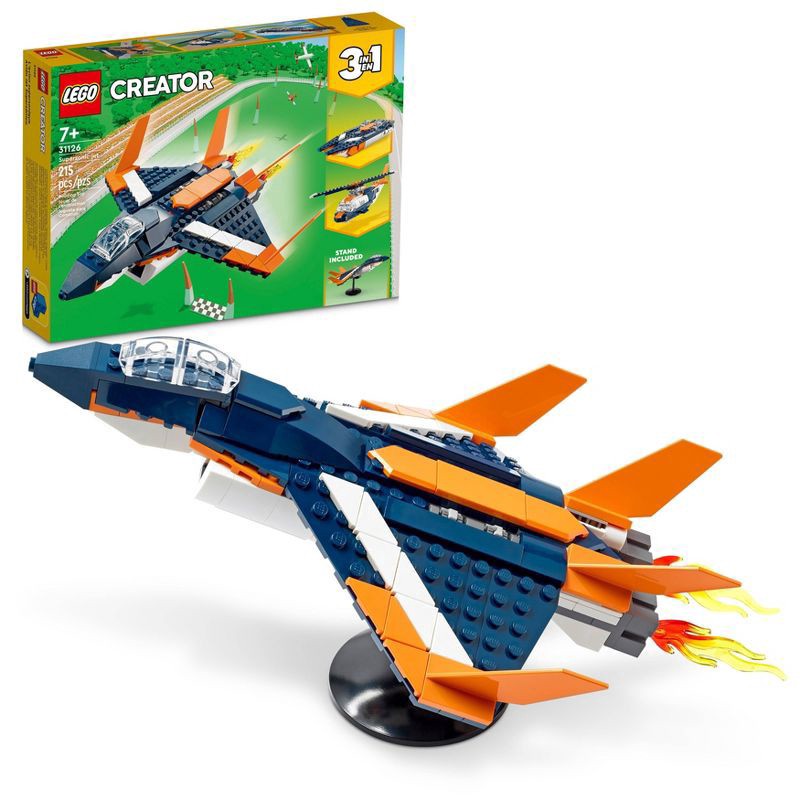 slide 1 of 6, Lego Creator Supersonic Jet Building Set, 215 ct