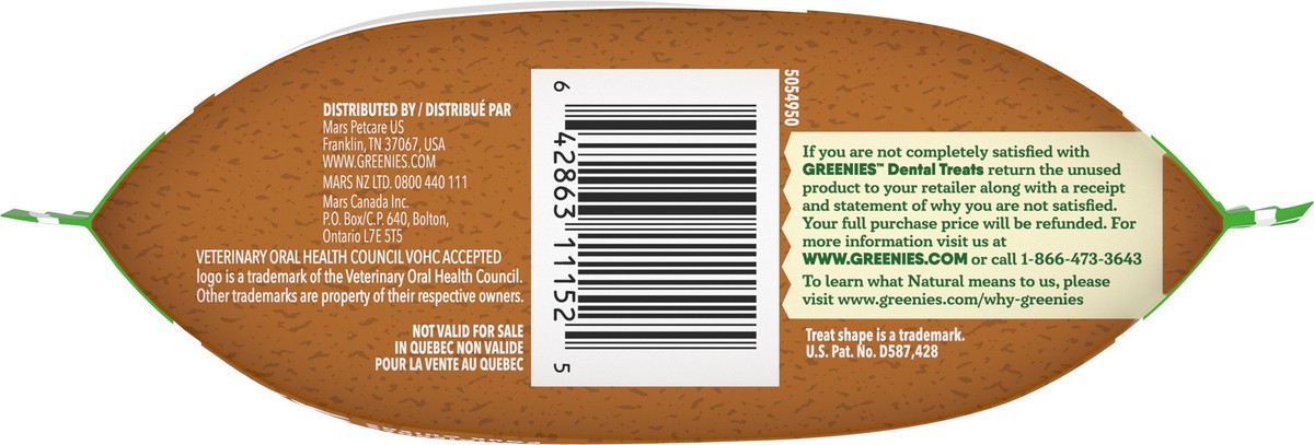 slide 15 of 15, Greenies Teenie Dental Gingerbread Flavor Dog Treats 22 ea, 6 Oz