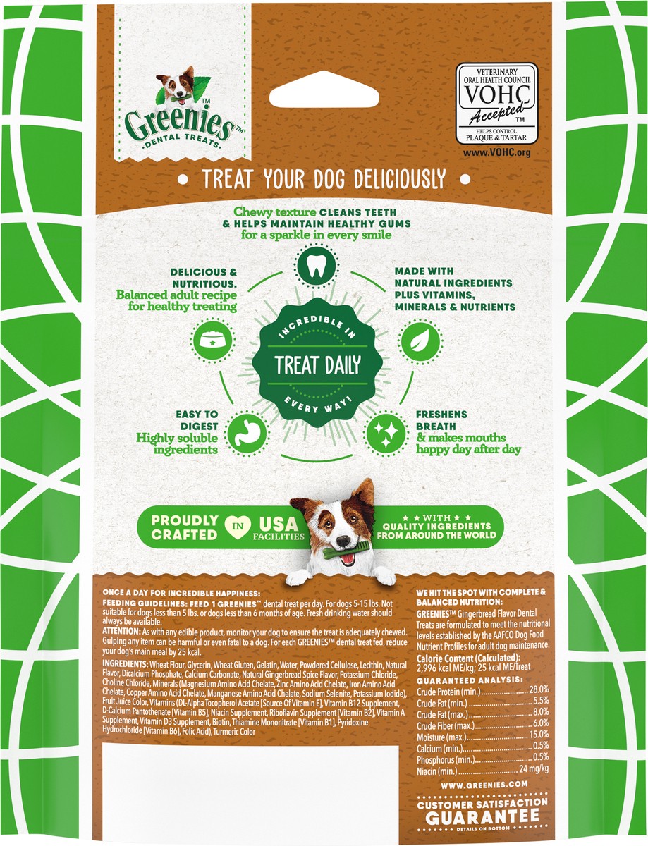 slide 7 of 15, Greenies Teenie Dental Gingerbread Flavor Dog Treats 22 ea, 6 Oz