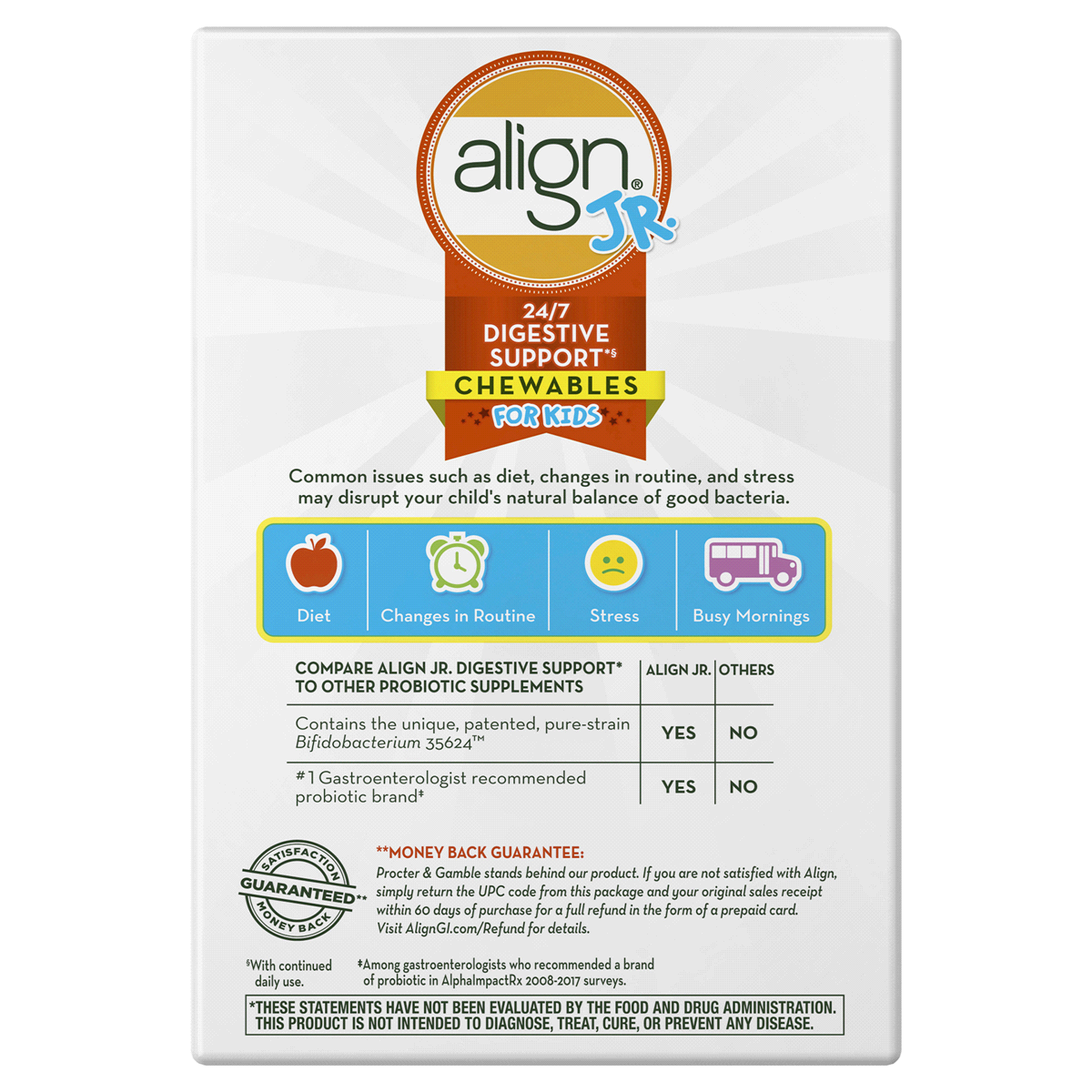 slide 2 of 3, Align Jr. Chewables For Kids Cherry Smoothie Probiotic Supplement Chewable Tablets, 24 ct