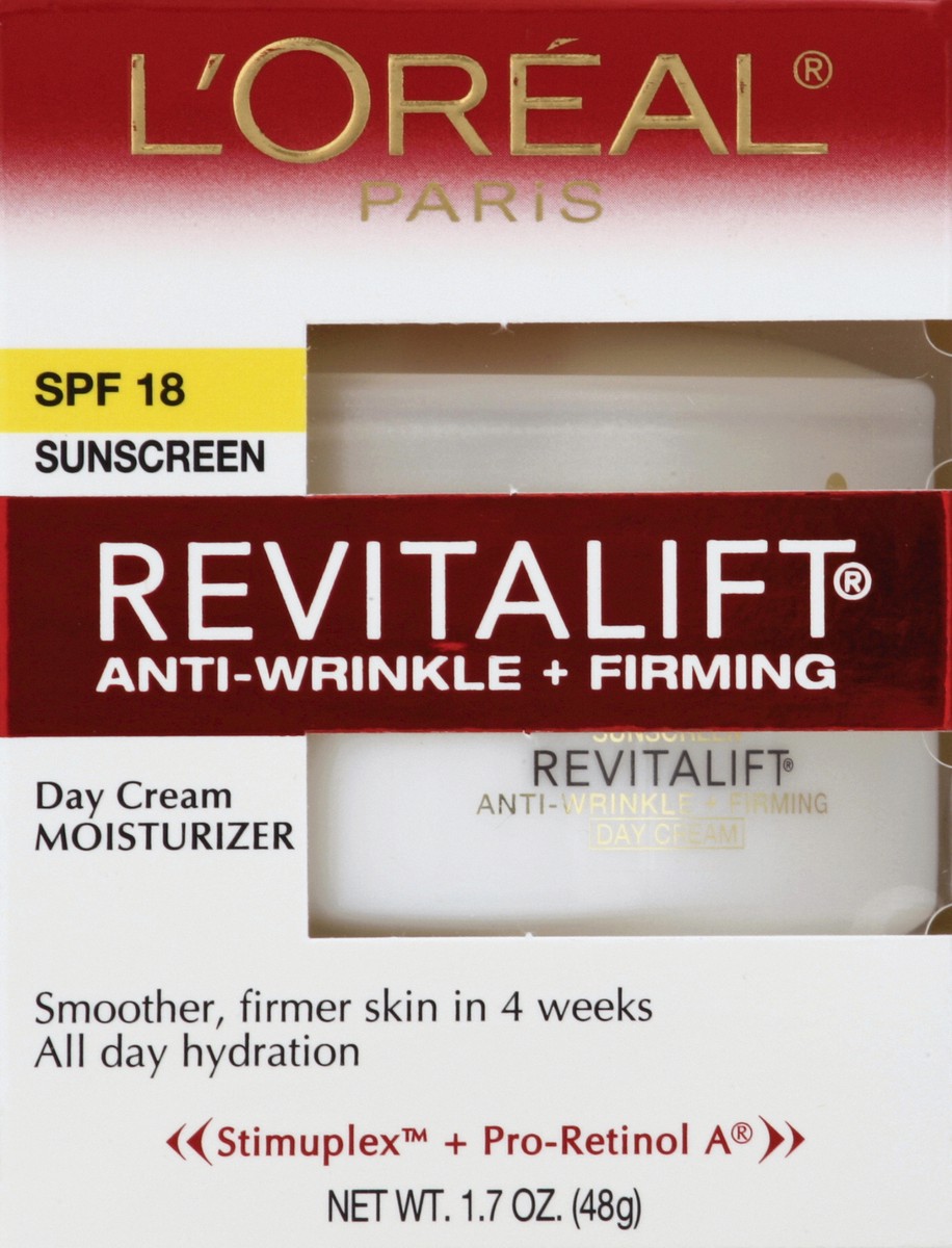 slide 4 of 4, L'Oréal Paris Revitalift Anti-Wrinkle Firming Day Cream Spf 18, 1.7 oz