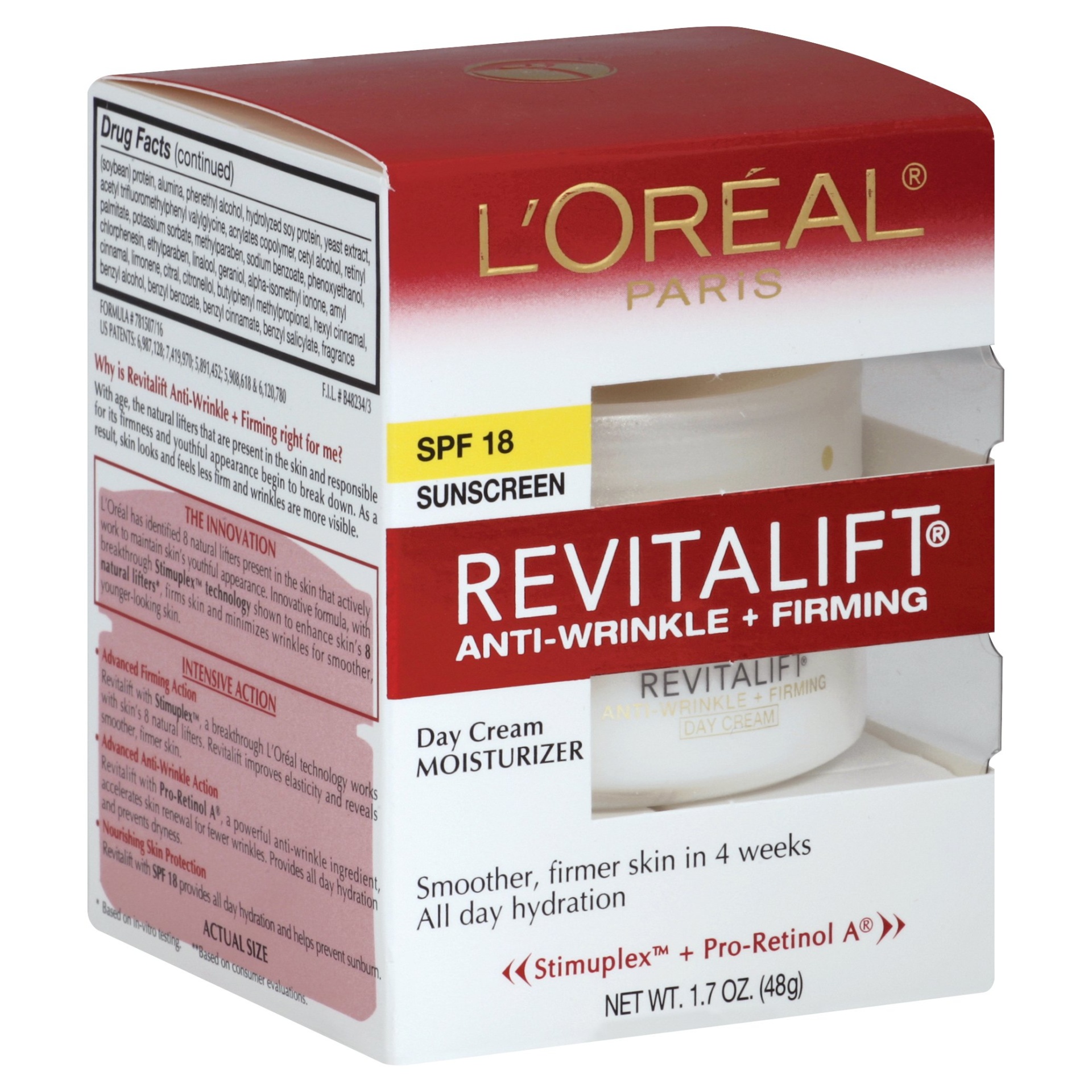 slide 1 of 1, L'Oréal Paris Revitalift Anti-Wrinkle Firming Day Cream Spf 18, 1.7 oz