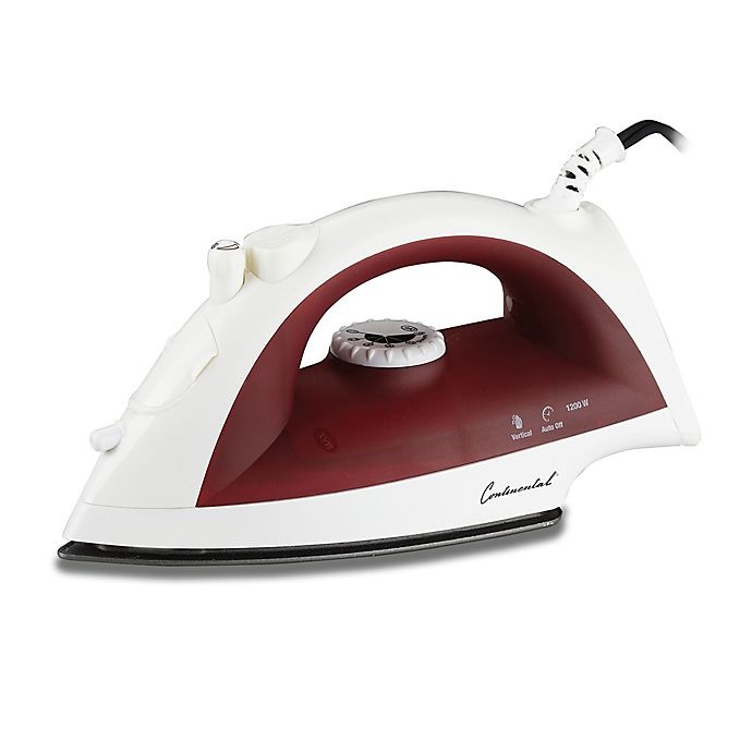 slide 1 of 1, Continental Electric 3-Way Burst Steam Iron - Red, 1 ct