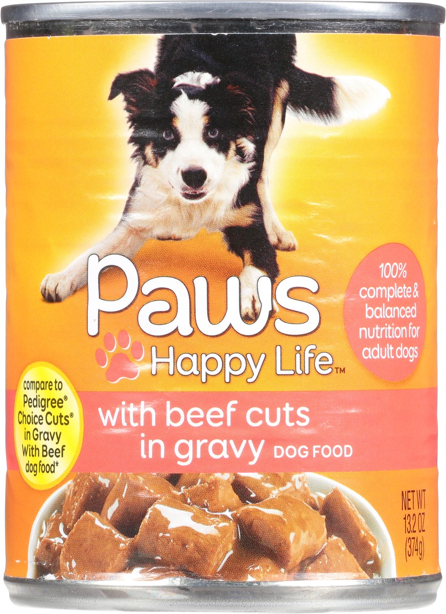 slide 15 of 15, Paws Happy Life with Beef Cuts in Gravy Dog Food 13.2 oz, 13.2 oz