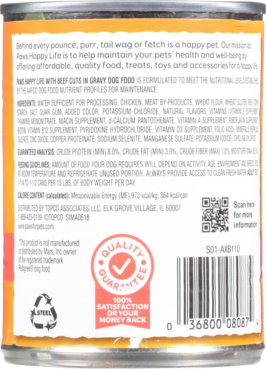 slide 14 of 15, Paws Happy Life with Beef Cuts in Gravy Dog Food 13.2 oz, 13.2 oz