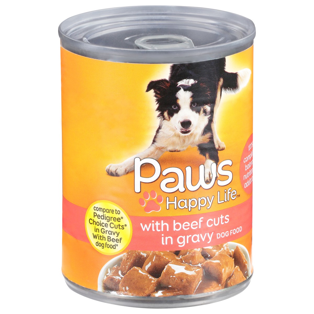 slide 6 of 15, Paws Happy Life with Beef Cuts in Gravy Dog Food 13.2 oz, 13.2 oz