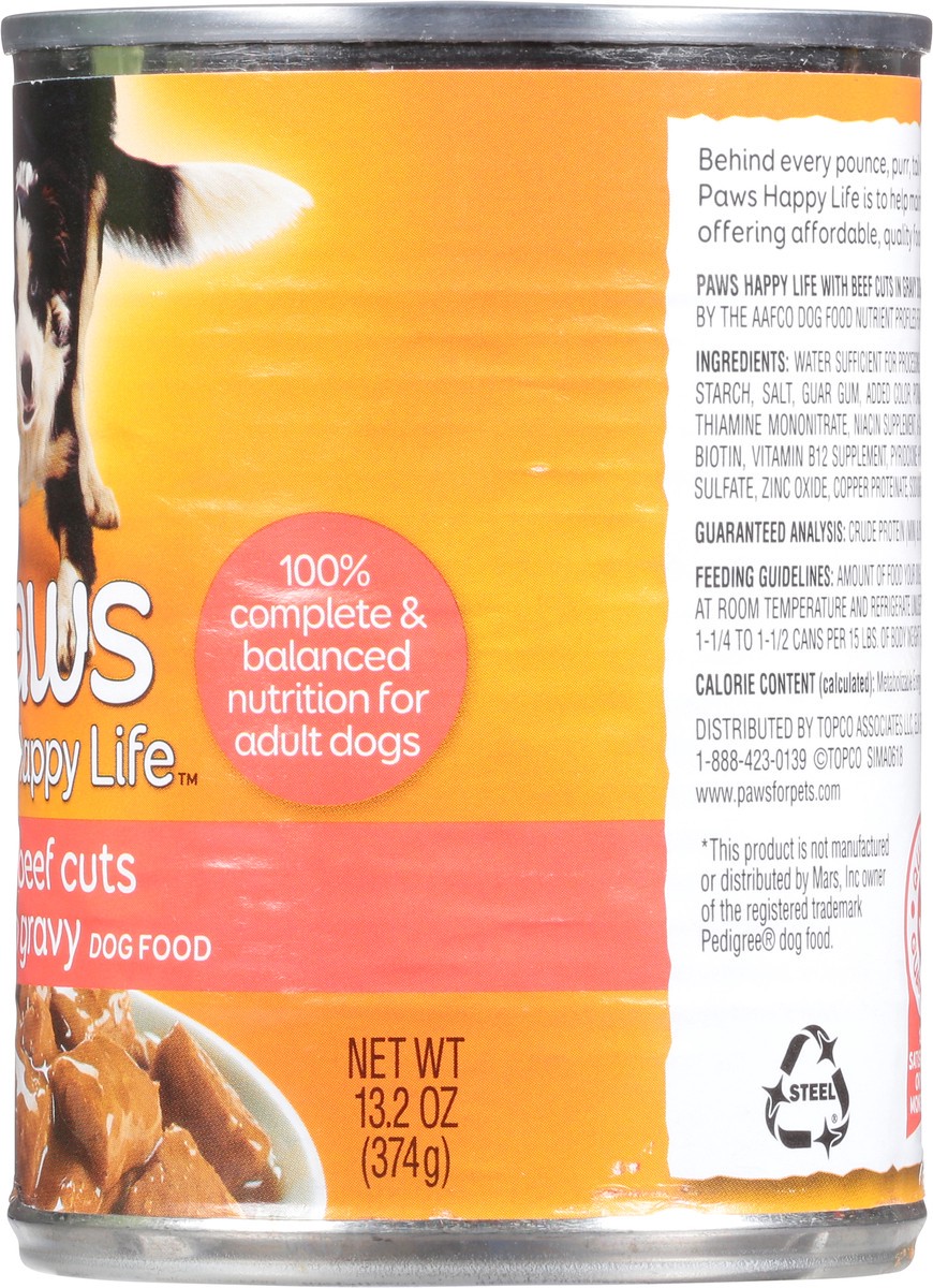 slide 11 of 15, Paws Happy Life with Beef Cuts in Gravy Dog Food 13.2 oz, 13.2 oz