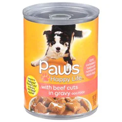 Paws Happy Life with Beef Cuts in Gravy Dog Food 13.2 oz