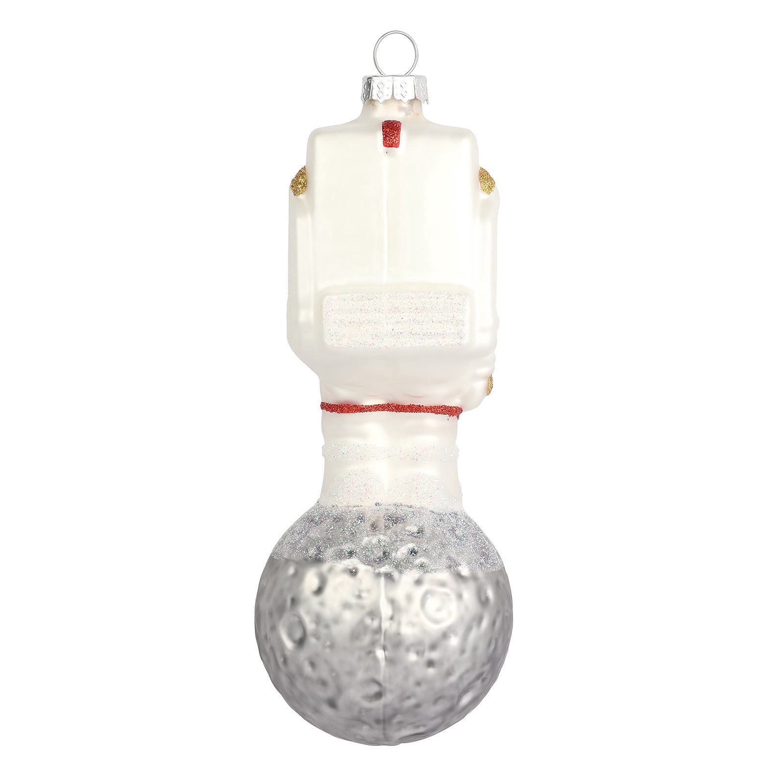 slide 3 of 3, 6.5" Astronaut On The Moon Glass Ornament By Ashland, 6.5 in