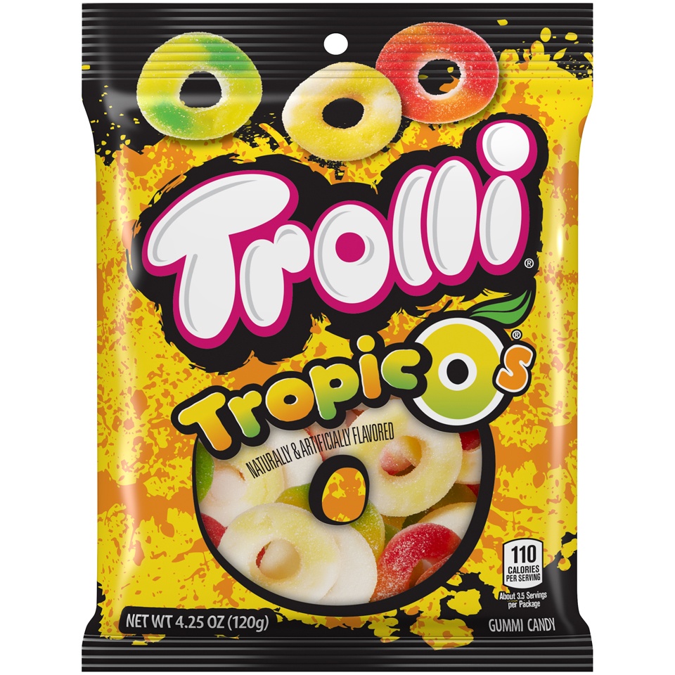 slide 1 of 2, Trolli Tropic O's, 4.25 oz