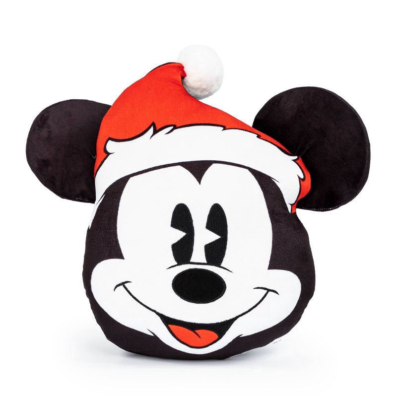 slide 2 of 6, Disney Mickey Squishy Face Nogginz Kids' Throw Pillow Set, 1 ct