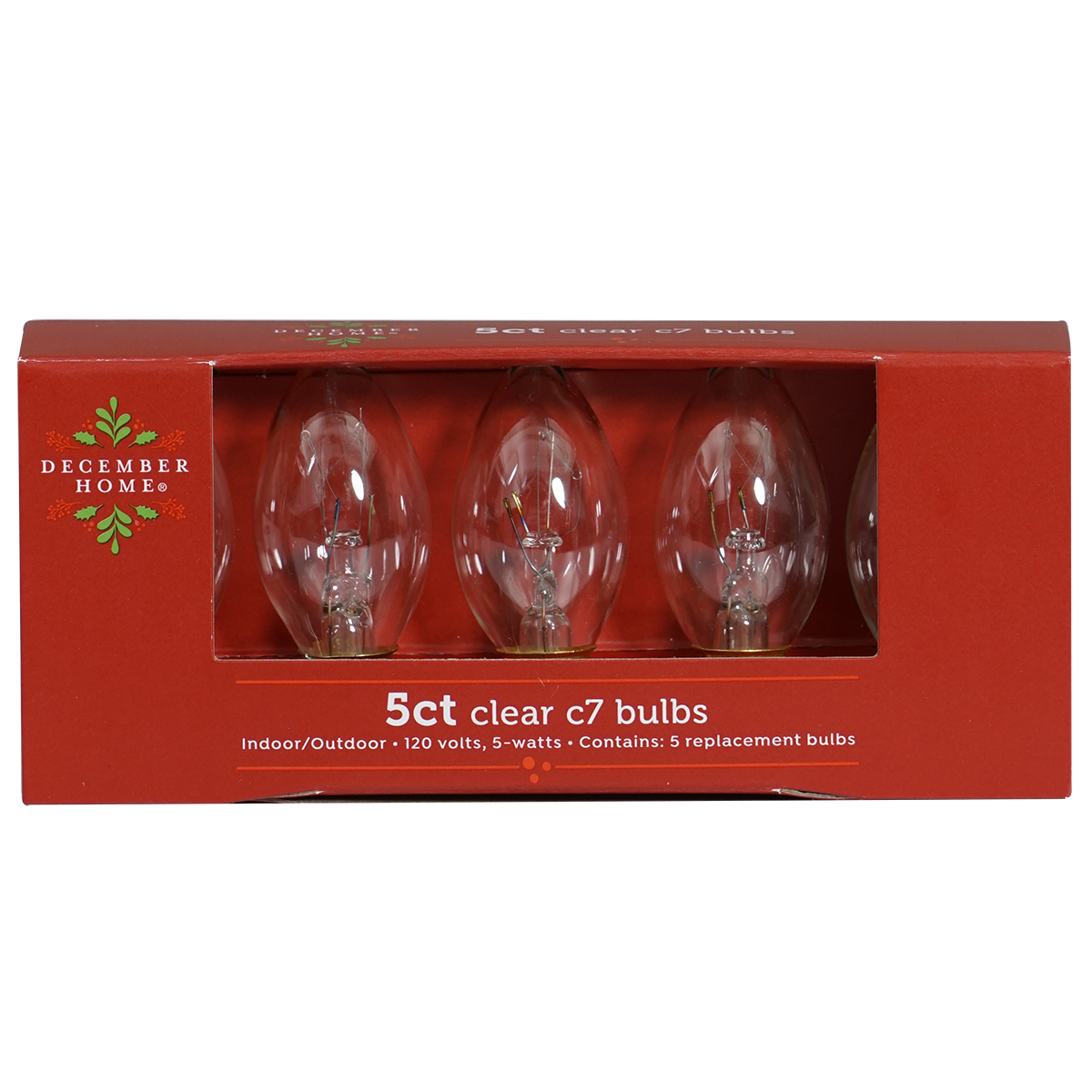 slide 1 of 5, C7 5W Replacement Bulbs Clear, 5 ct