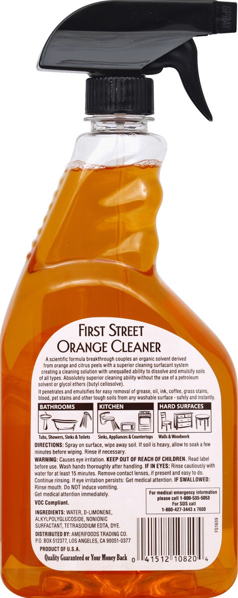 slide 5 of 6, First Street Orange Cleaner, 32 oz