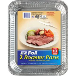 EZ Foil 11-3/4 in. x 9-1/4 in. x 2-1/2 in. Roaster Pans 2 ct Pack