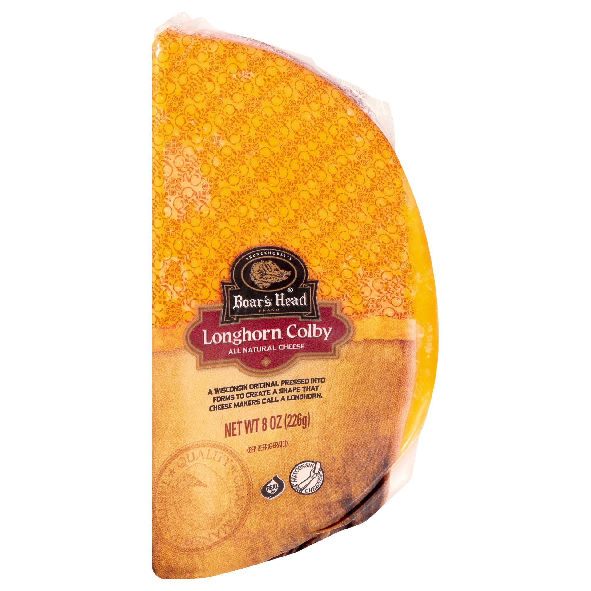 slide 1 of 1, Boar's Head All Natural Longhorn Colby Cheese, 8 oz