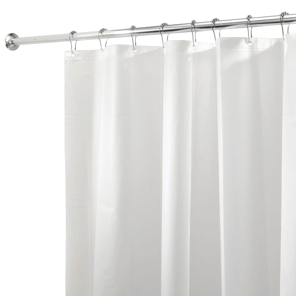 slide 1 of 1, InterDesign PEVA 3 Gauge Shower Liner, 72 x 72, White, 1 ct