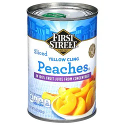 First Street Sliced Peaches In Juice