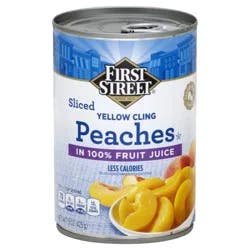 First Street Sliced Peaches In Juice