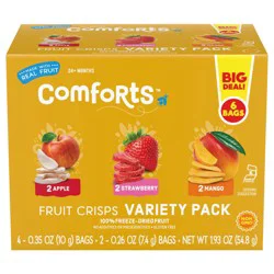 Comforts Freeze Dried Fruit Crisp Variety Pack, 6 ct, 1.92 oz