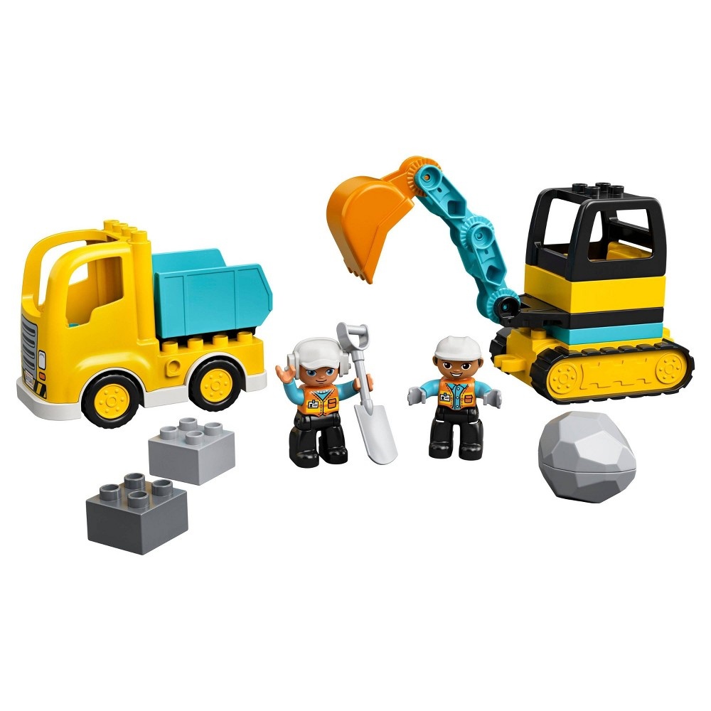 slide 2 of 7, LEGO Duplo Truck & Tracked Excavator Playset, 1 ct