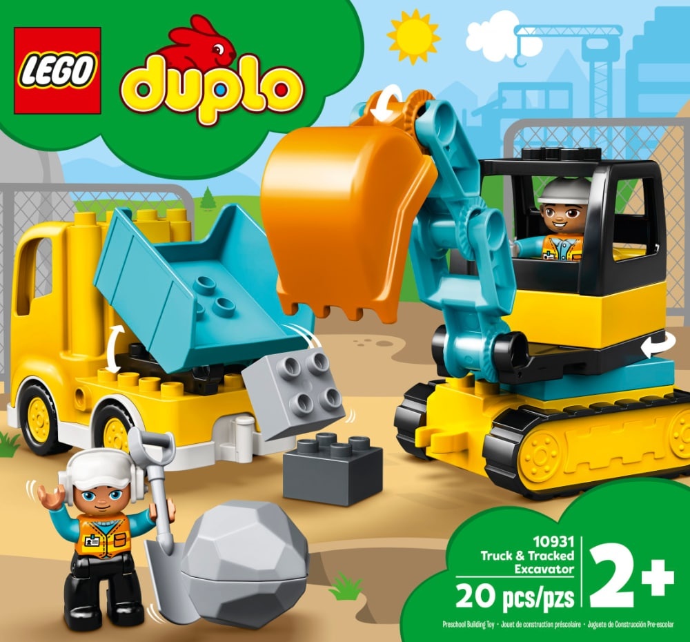 slide 1 of 7, LEGO Duplo Truck & Tracked Excavator Playset, 1 ct