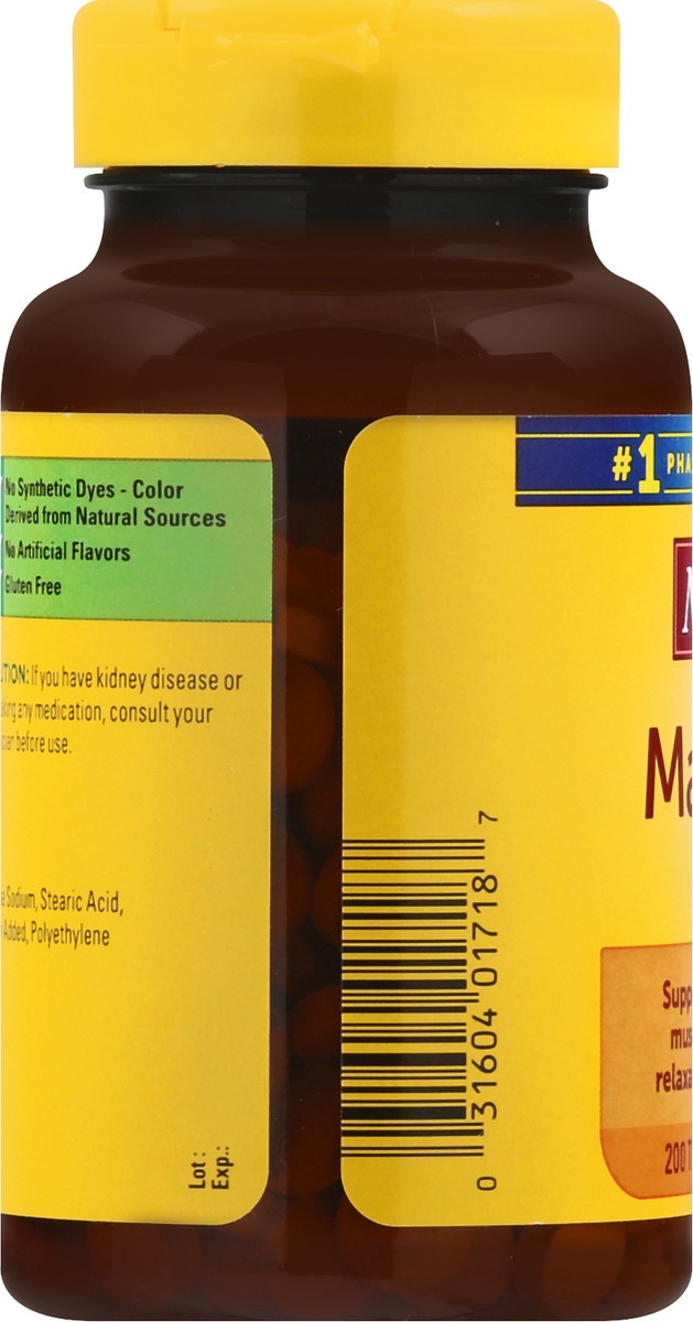 slide 4 of 12, Nature Made Magnesium Oxide 250 mg, Magnesium Supplement for Muscle, Heart, Bone and Nerve Health Support, 200 Tablets, 200 Day Supply, 200 ct