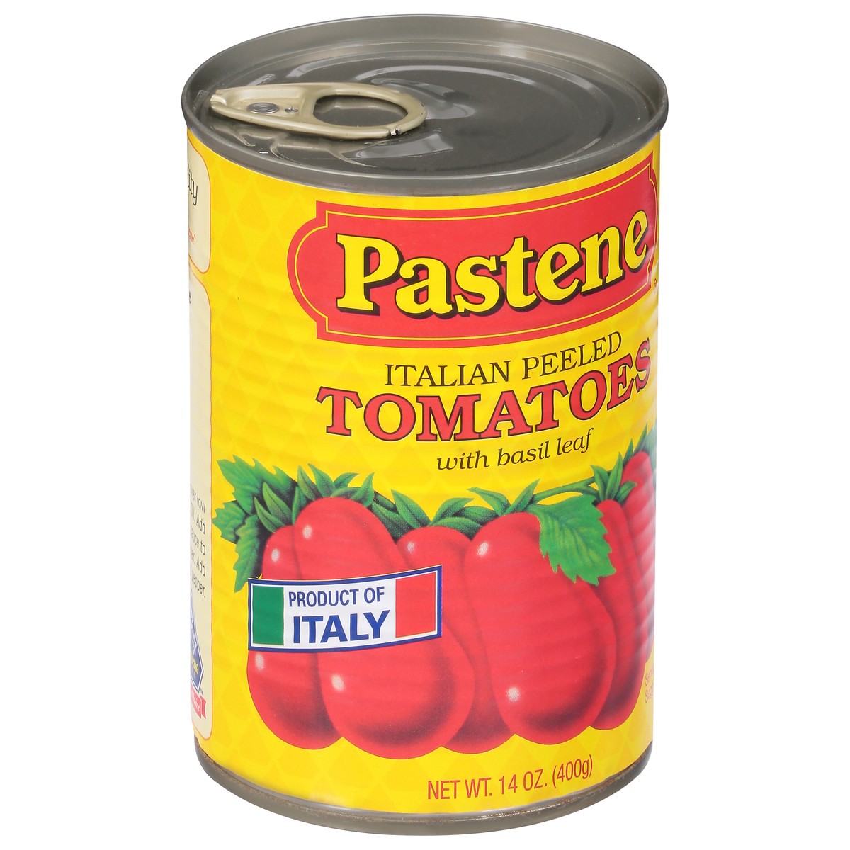 slide 9 of 9, Pastene Italian Peeled Tomatoes with Basil Leaf 14 oz, 14 oz