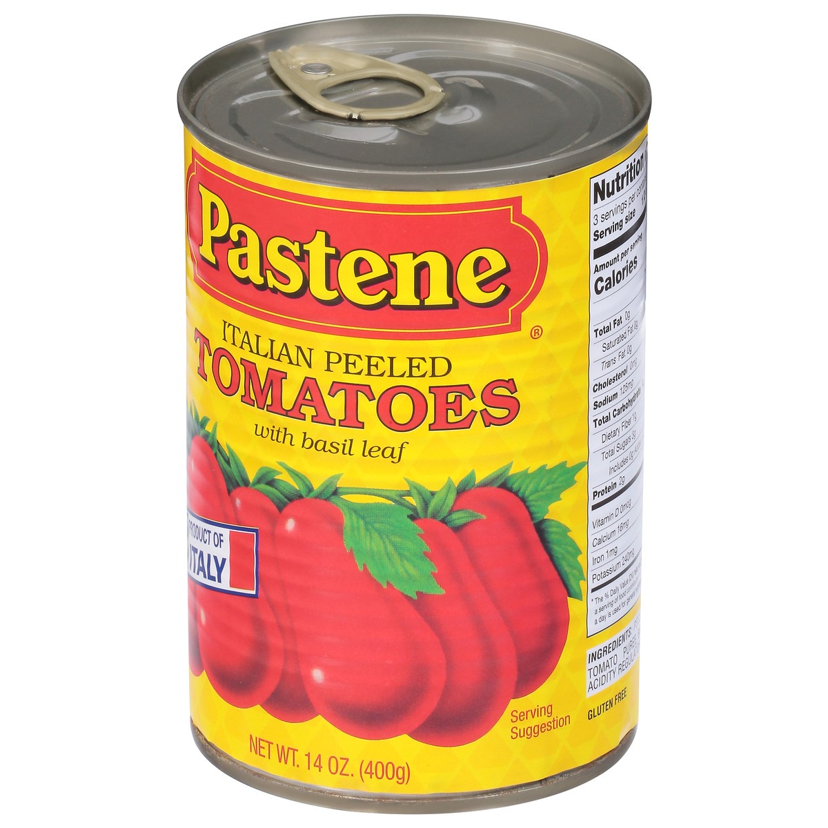 slide 2 of 9, Pastene Italian Peeled Tomatoes with Basil Leaf 14 oz, 14 oz