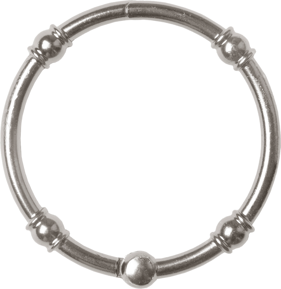 slide 1 of 1, Maytex Mills Luminex Charleston Aluminum Shower Curtain Rings - Nickel, 12 ct