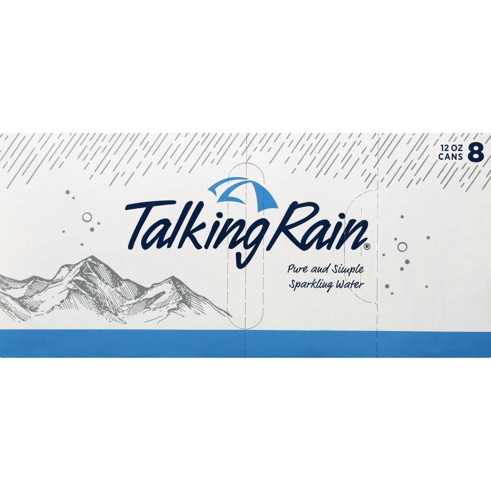 slide 1 of 1, Talking Rain Original Sparkling Water, 8 ct; 12 fl oz