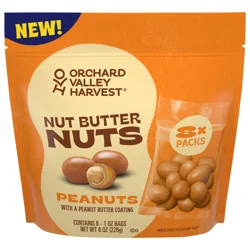 Orchard Valley Harvest Nut Butter Nuts with a Peanut Butter Coating - 8 ct