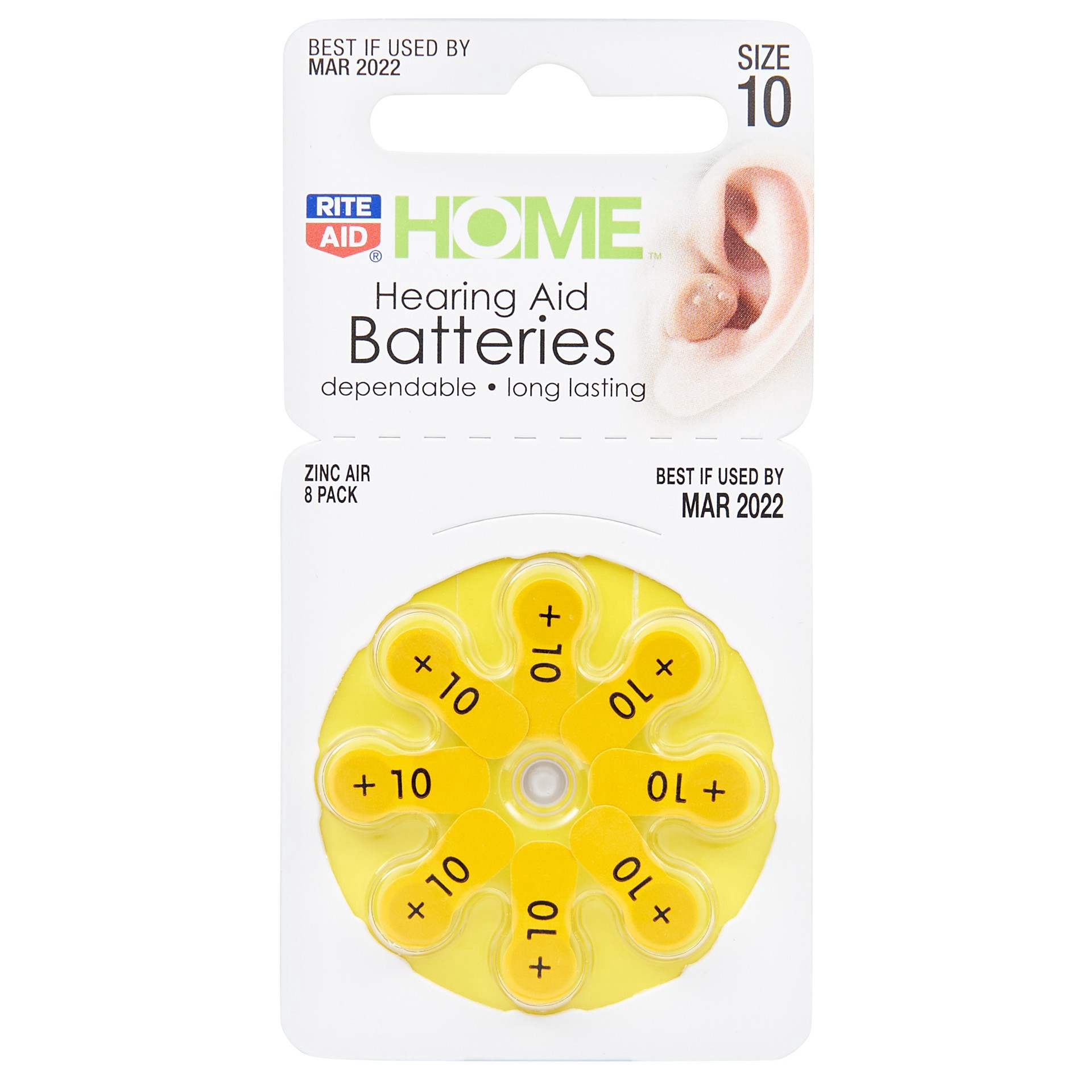 slide 3 of 3, Rite Aid Home Hearing Aid Batteries, Size 10, 24 ct