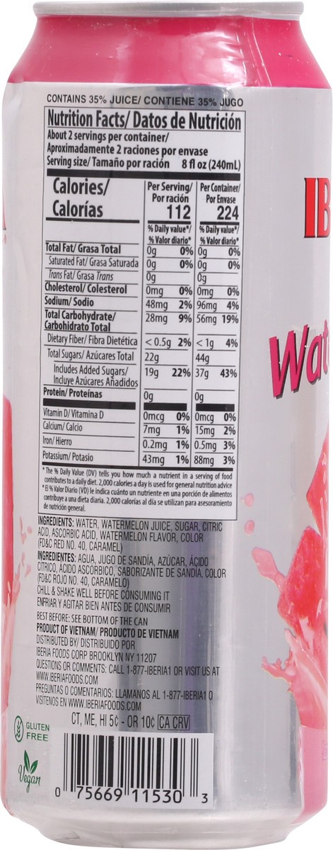 slide 2 of 13, Iberia Watermelon Juice Drink, 16.57 fl oz