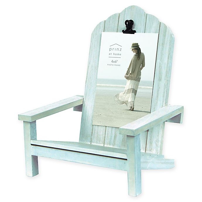 slide 1 of 1, Prinz Adirondack Chair Photo Clip Frame - Teal, 4 in x 6 in