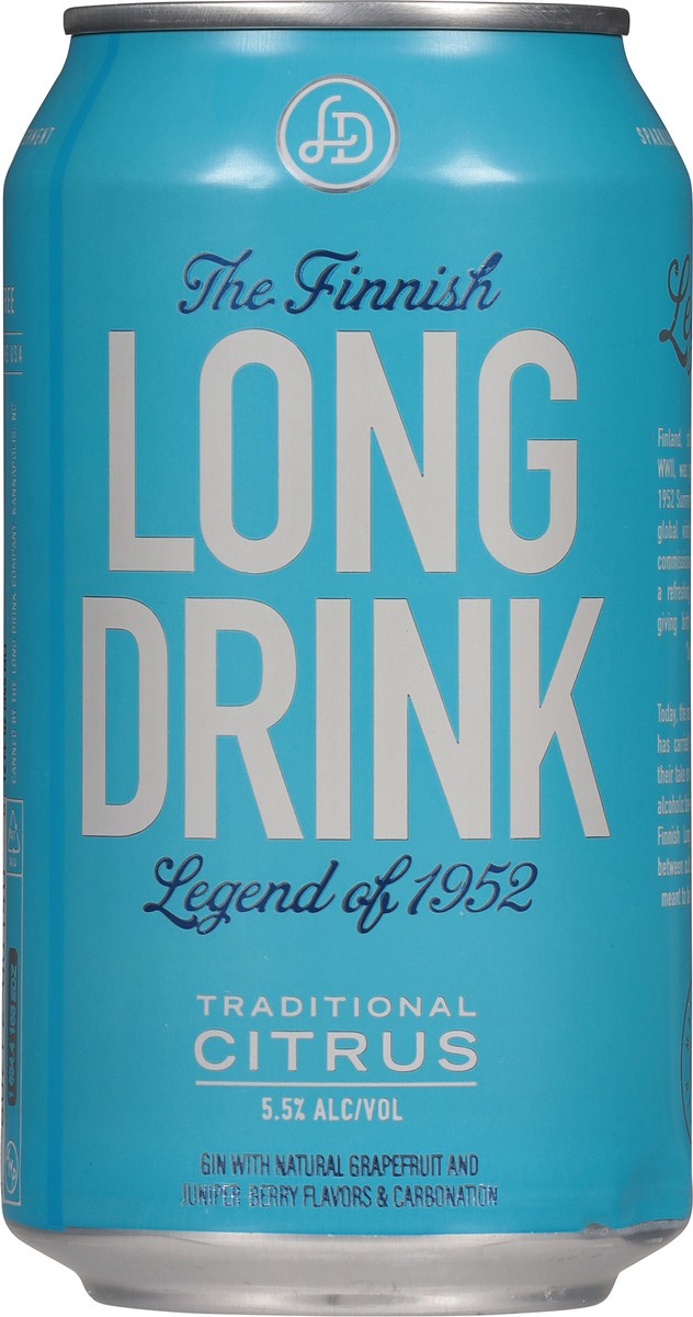slide 11 of 12, The Finnish Long Drink Long Drink Traditional Citrus Gin 12 fl oz, 12 oz