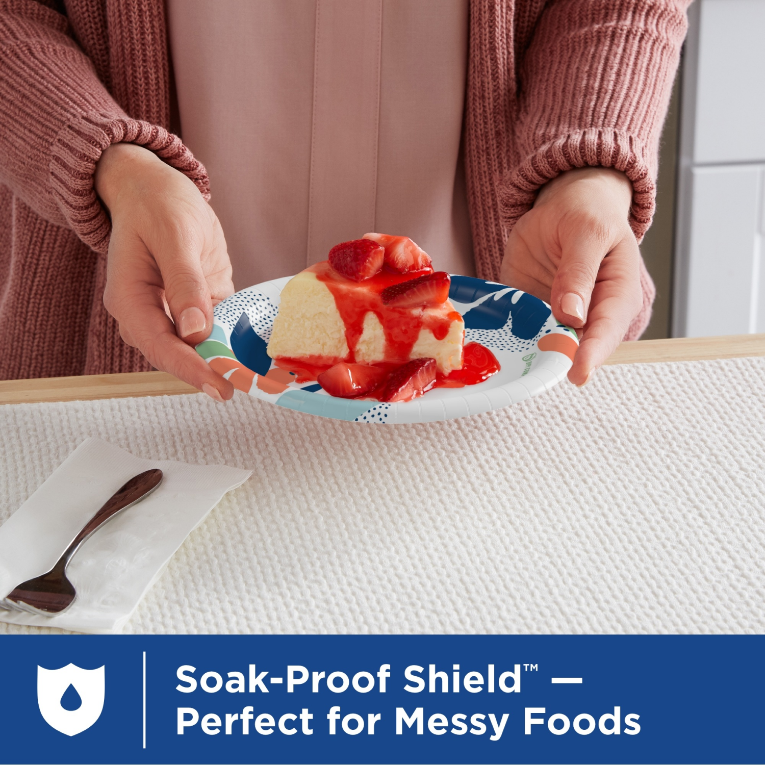 slide 4 of 5, Dixie Compostable 7 Inch Paper Plates, 50 Count, 50 ct