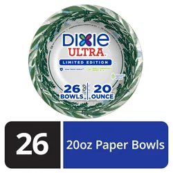 Dixie Ultra Compostable 20 Ounce Bowls, 26 Count
