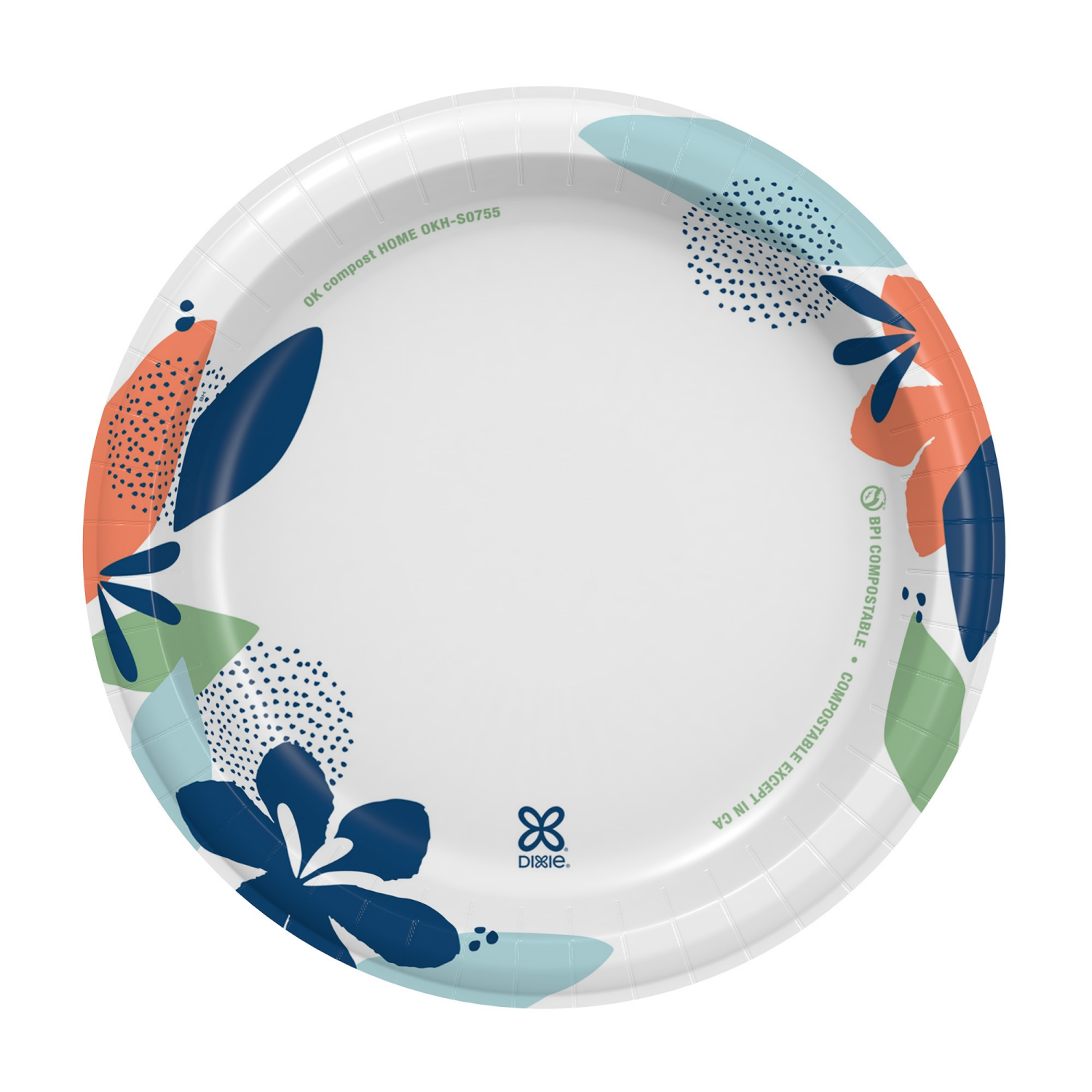 slide 4 of 5, Dixie Paper Plates, 8 1/2 inch, Dinner Size Printed Disposable Plate, 90 Count, 90 ct