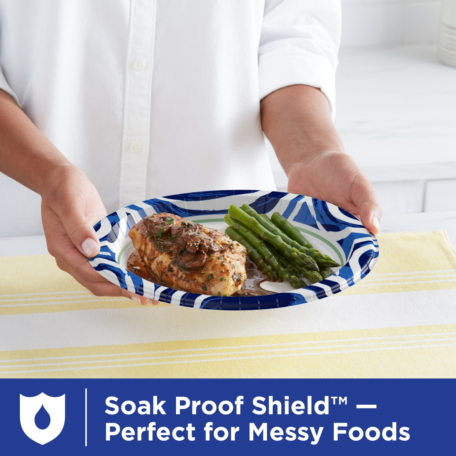 slide 7 of 8, Dixie Ultra Compostable Paper Plates, 10 Inch, 100 Count, Multi-Color, 100 ct