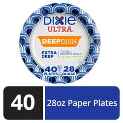 Dixie Ultra Compostable 9 Inch Deep Dish Plates, 40 Count