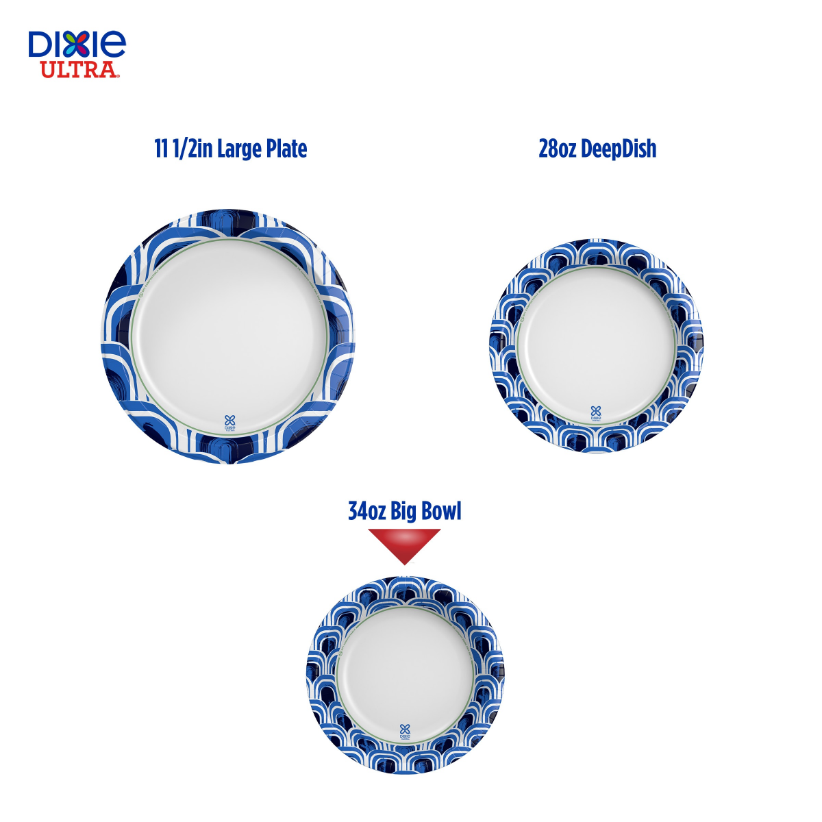 slide 8 of 8, Dixie Ultra Compostable 34 Ounce Bowls, 34 Count, 34 ct